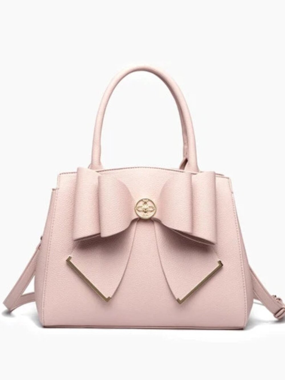 Grossi New York Poppy Bowtie Top Handle Satchel Bag Women's One Size Pink Zipper